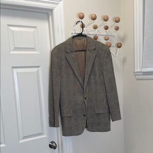 Hugo Boss - Silk Wool Blend Old Money Blazer Brown Grey 46 or M